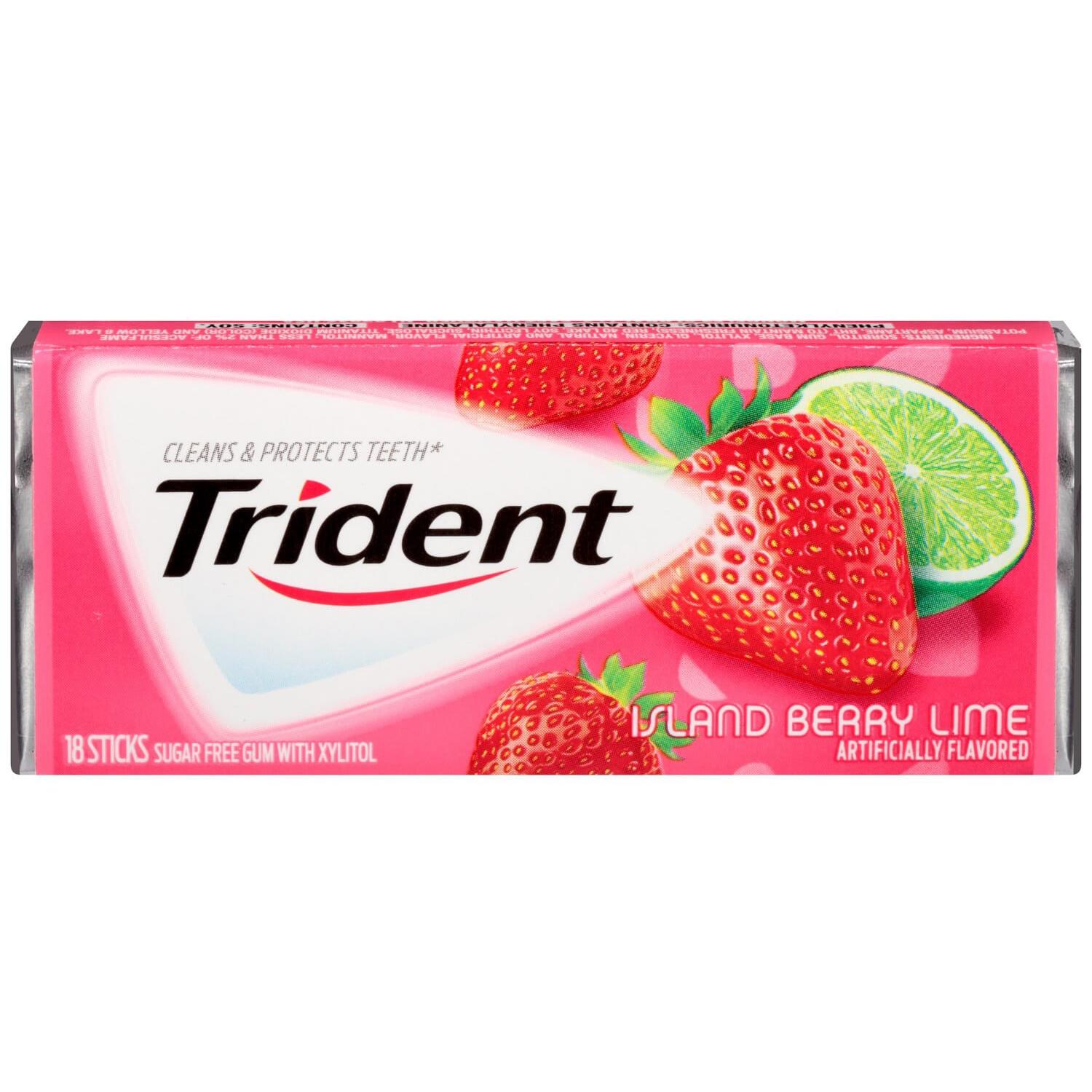 Резинка жевательная Trident клубника-лайм