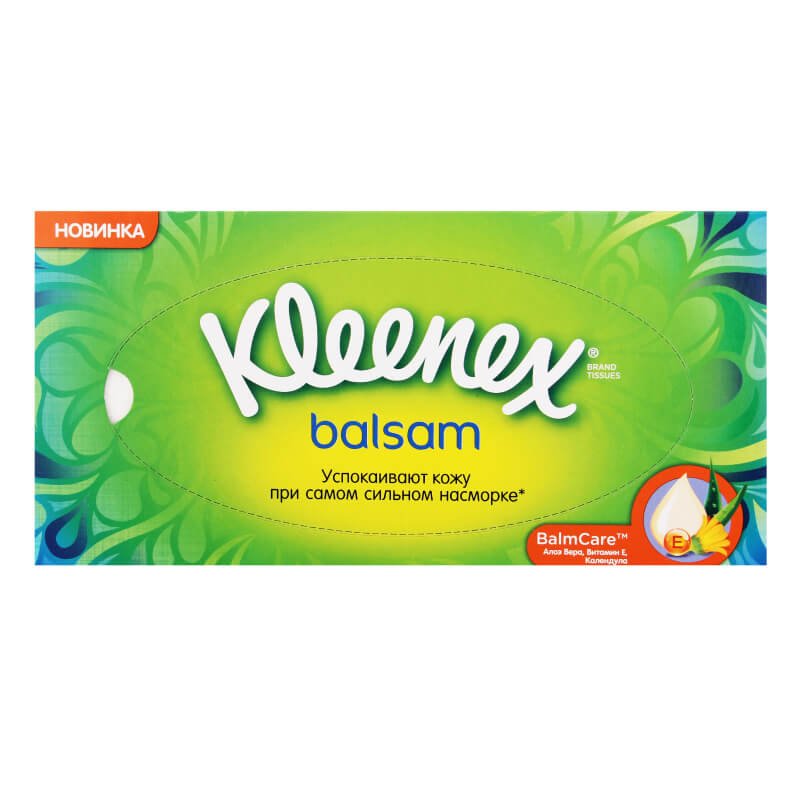 Салфетки бумажные Kleenex balsam