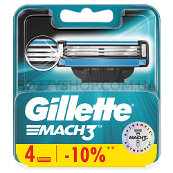 Сменные картриджи для бритья Gillette Mach 3 (4 шт)