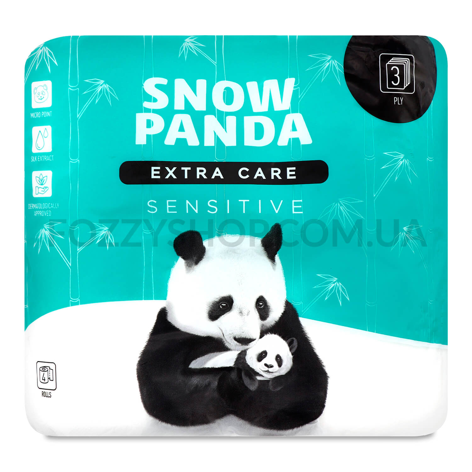 Бумага туалетная Сніжна панда Extra Care Sensitive