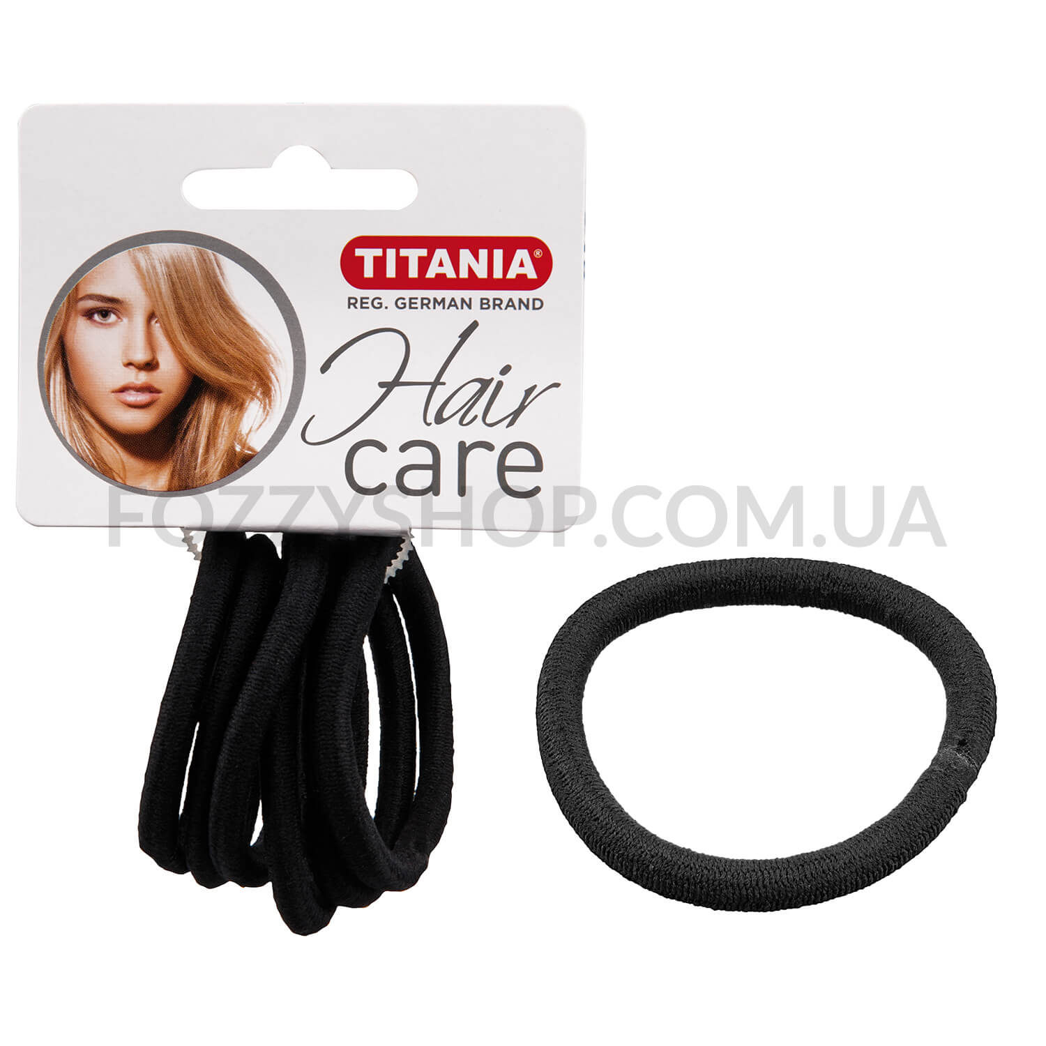 Зажим для волос Titania эластичный черный 7812