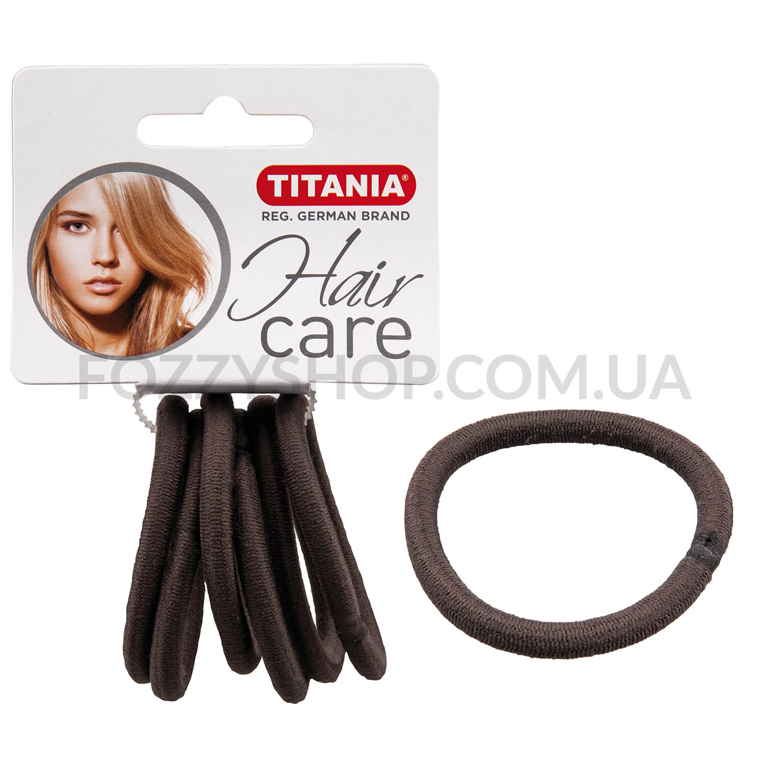 Зажим для волос Titania эластичный маленький серый 7814