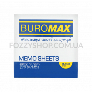 Блок бумаги для заметок Buromax Зебра 80х80х20мм