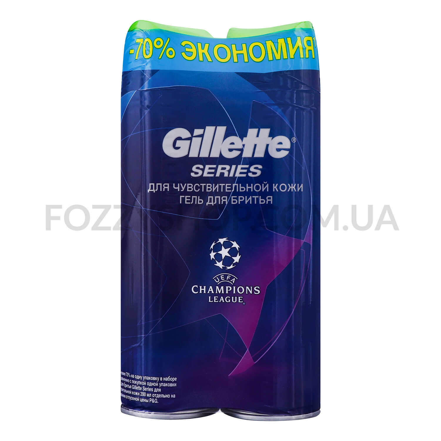 Гель для бритья Gillette Series, для чувствительной кожи 400 мл ( 2 шт. х 200 мл)