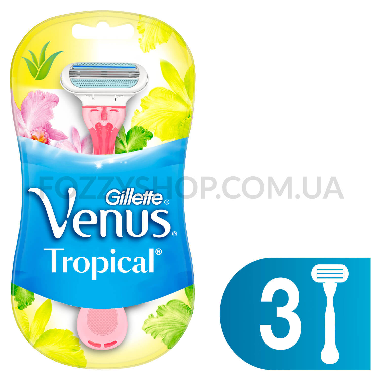 Бритвы одноразовые Venus Tropical 3 Штуки 7702018426263 | каталог БИОКС