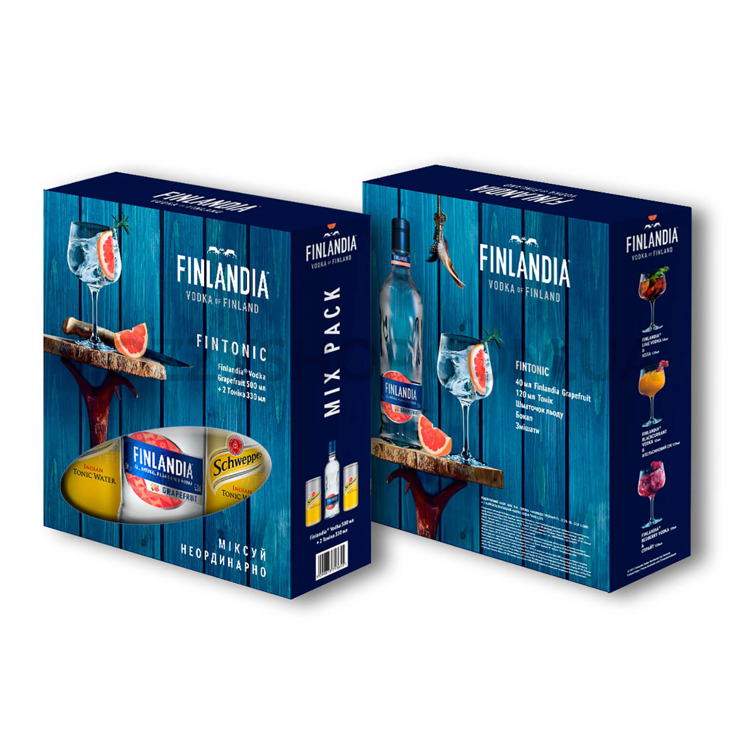 Набор Водка Finlandia Grapefruit 0,5л + Schweppes Indian Tonic 0.33л х 2 шт
