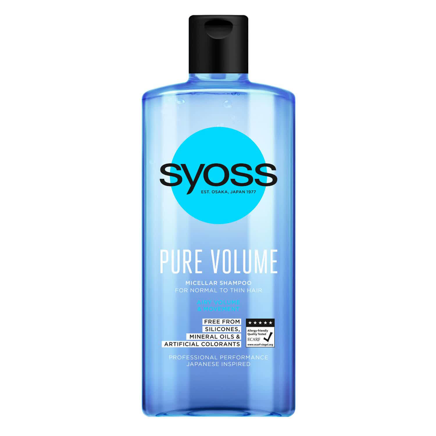 Мицеллярный шампунь SYOSS PURE VOLUME для нормальных и тонких волос 440 мл