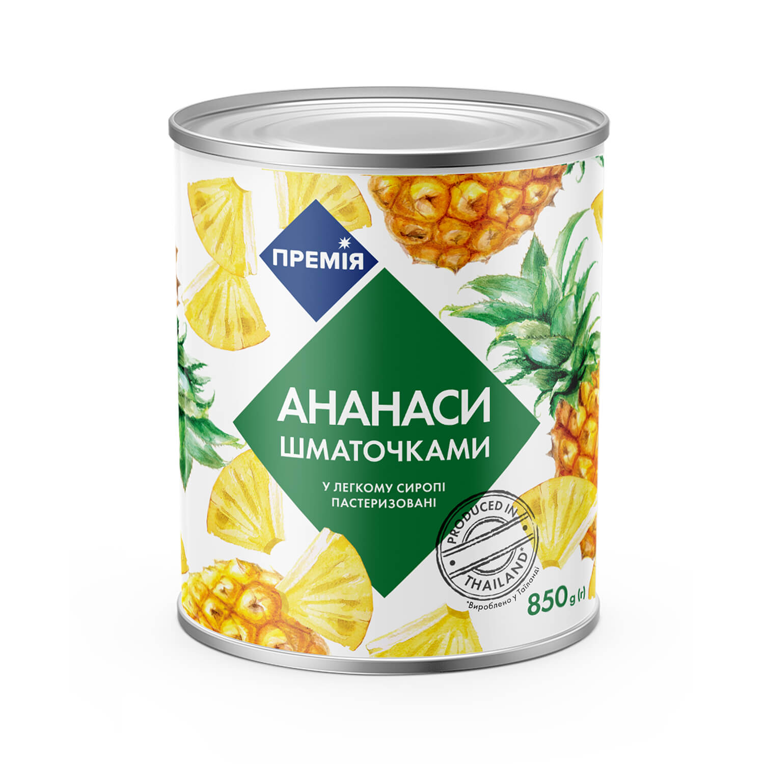 Ананас "Премія" кусочками в легком сиропе