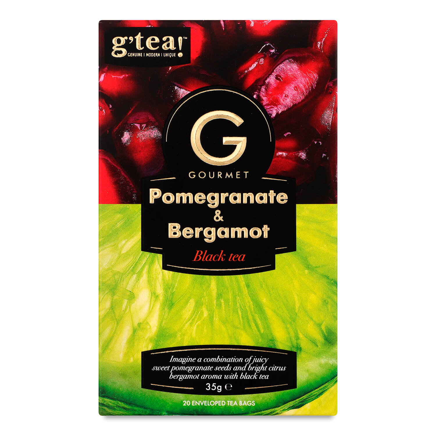 Чай черный G`tea! Gourmet гранат и бергамот