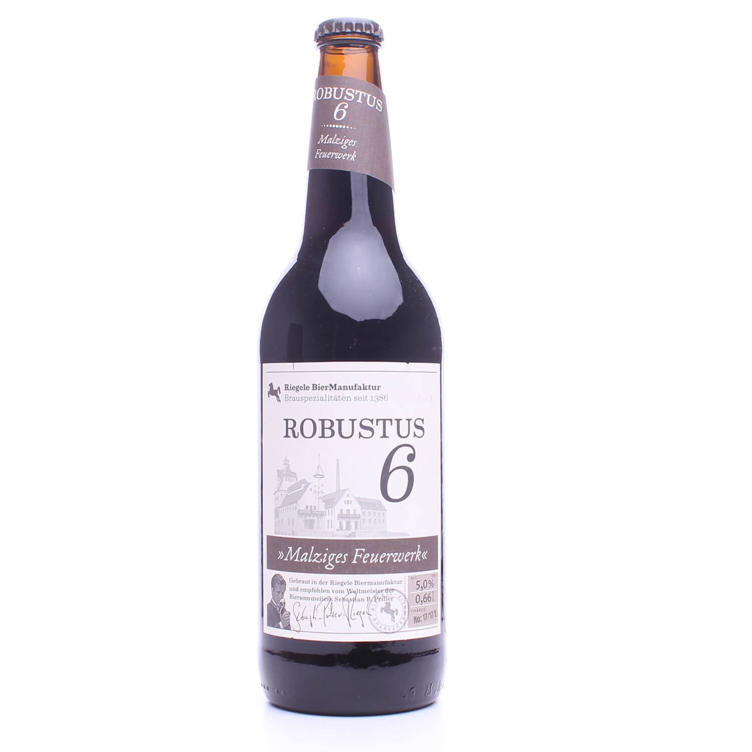 Пиво Riegele Robustus 6 темное фильтрованное