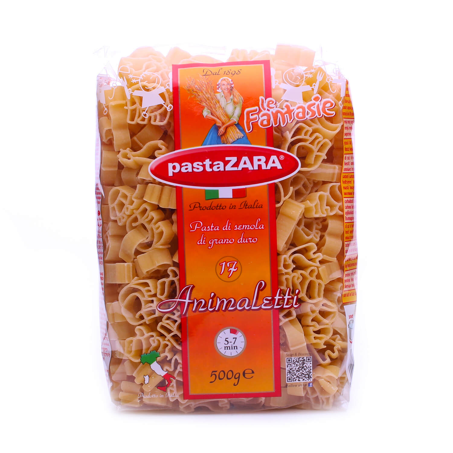 Изделия макаронные Pasta Zara Животные