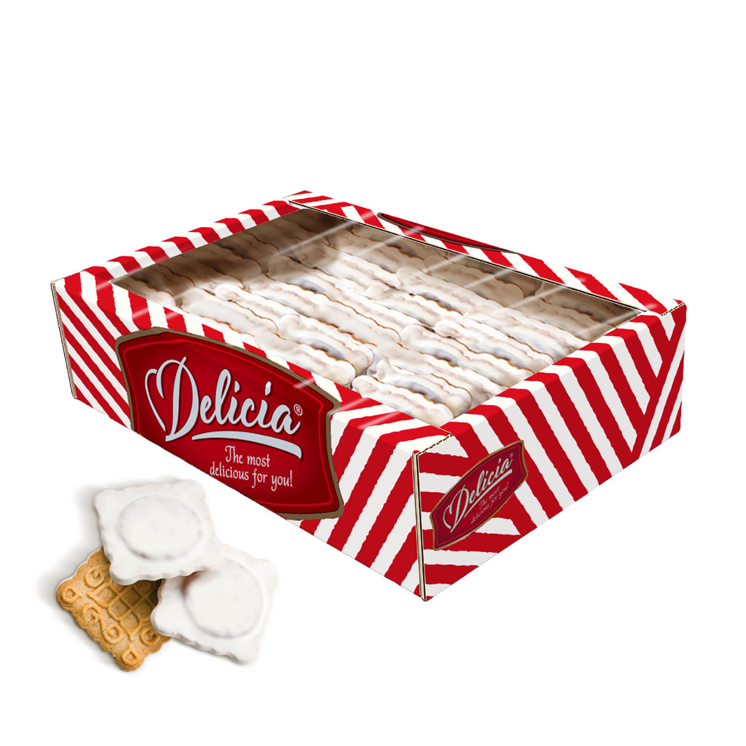 Печенье Delicia Маргаритка со вкусом черной смородины в молочной глазури