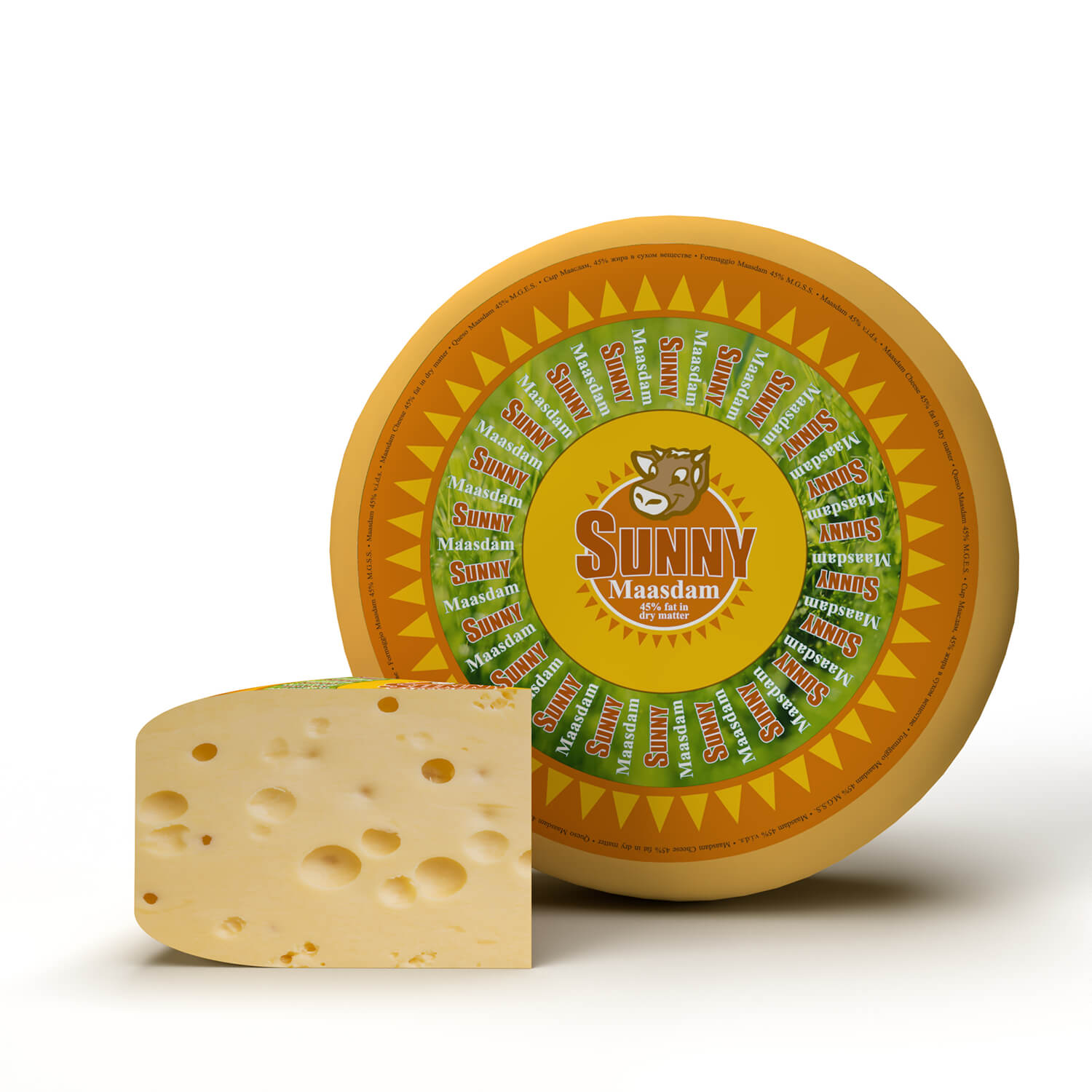 Сыр Sunny Маасдам из коровьего молока 45%