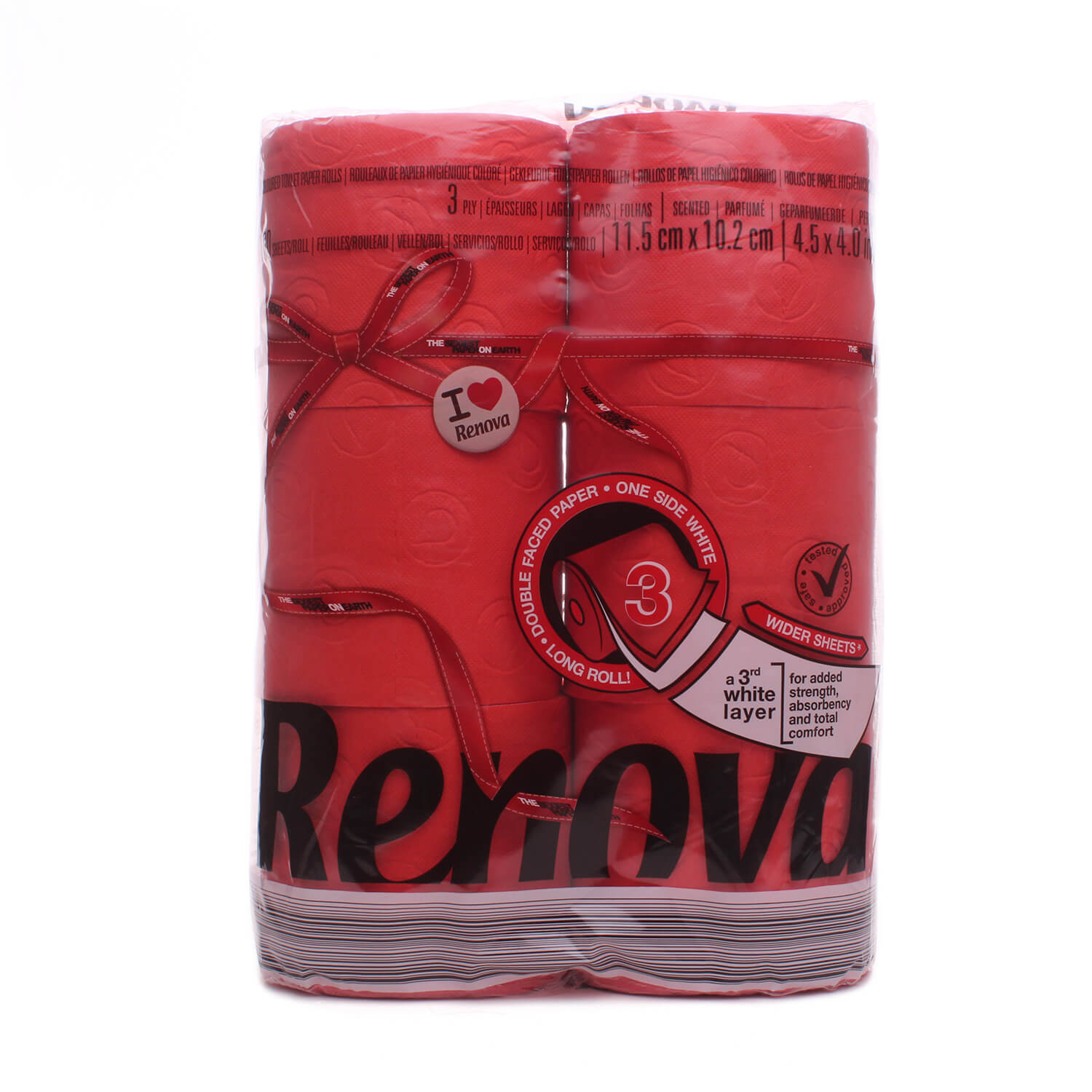 Бумага туалетная Renova Red Label макси красная