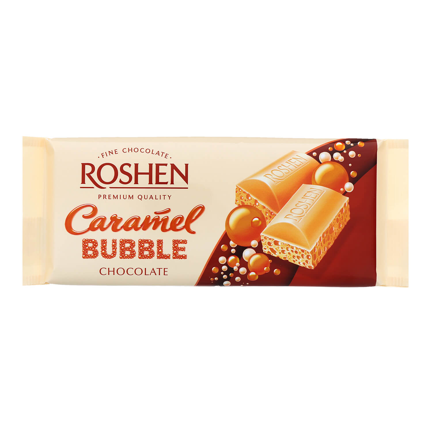 Шоколад белый Roshen карамельный пористый