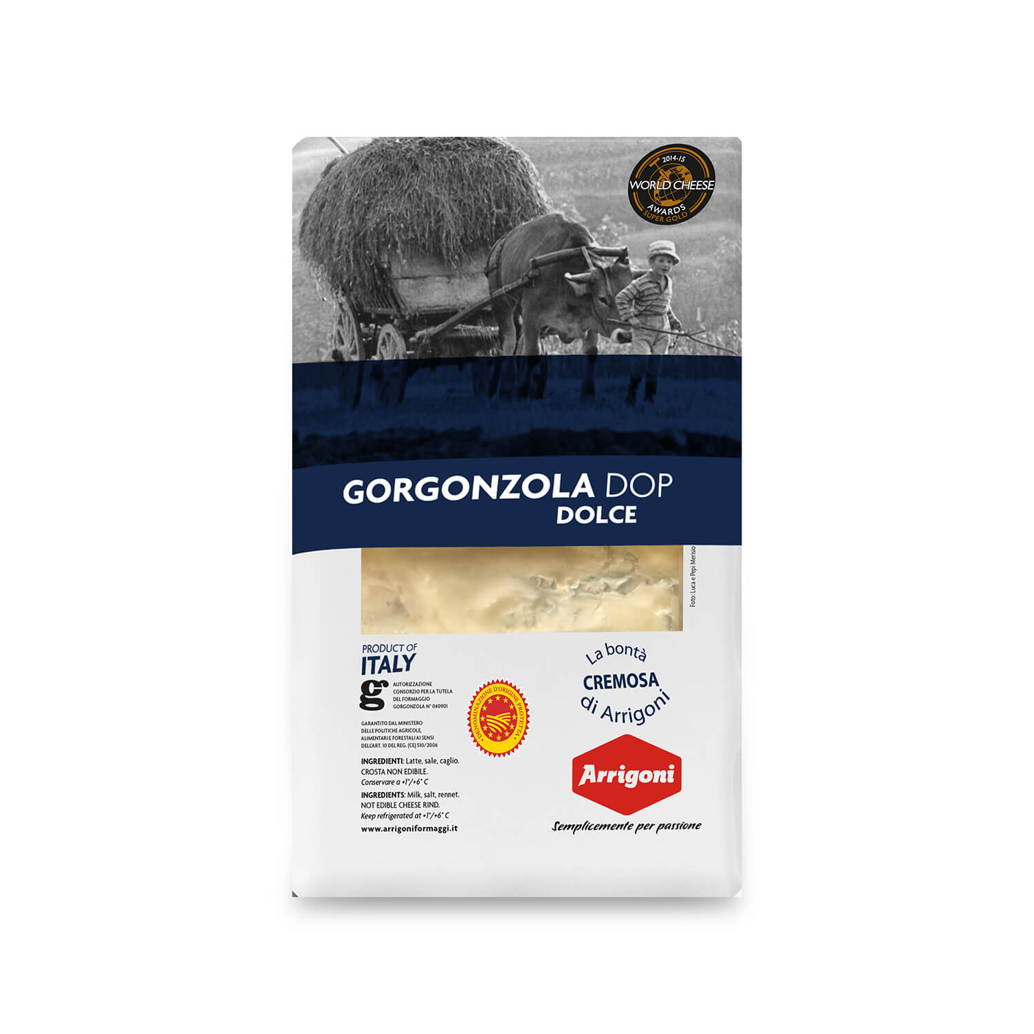 Сыр Arrigoni Горгонзола Dolce 45% из коровьего молока