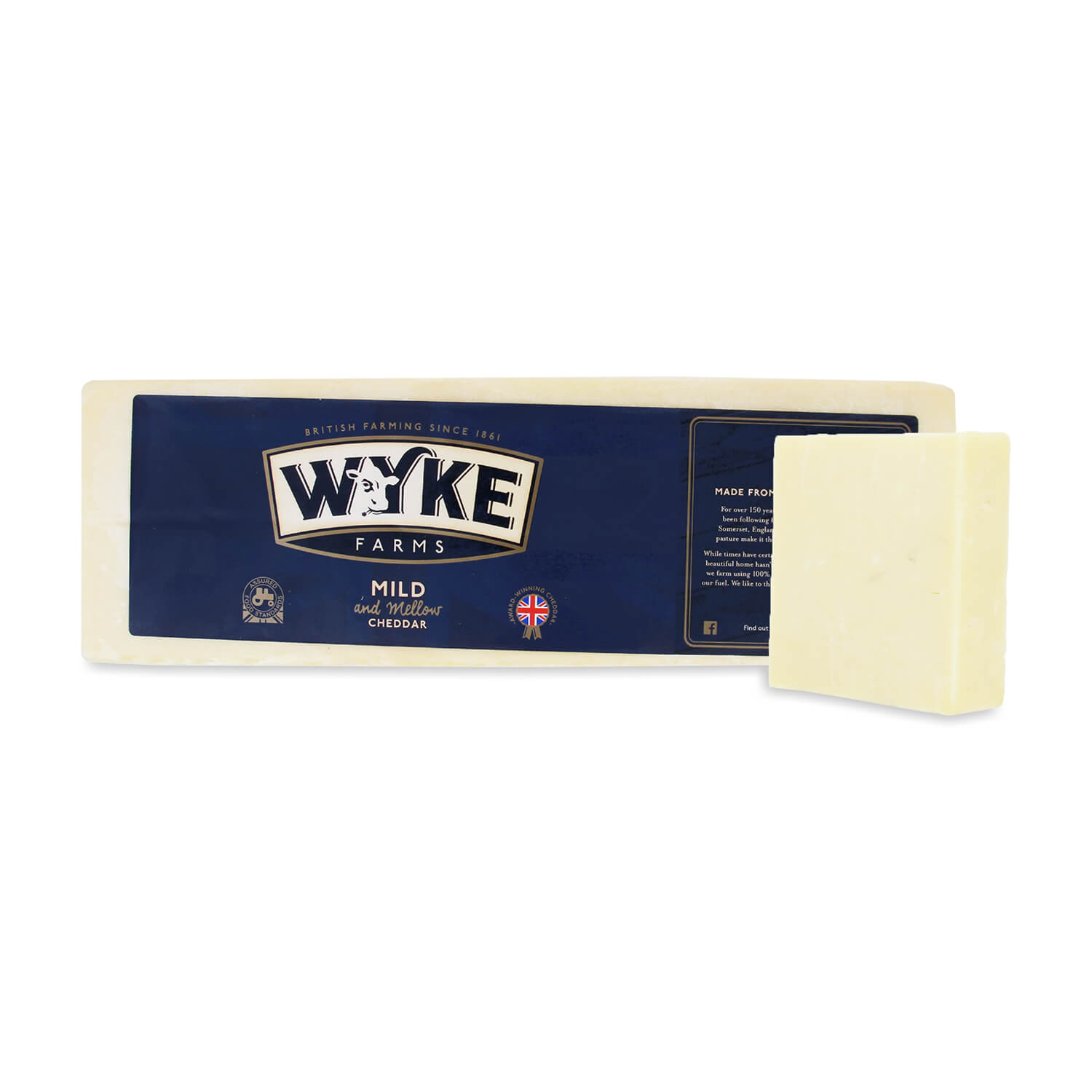 Сыр Wyke Farms Чеддер белый мягкий 51% кор/мол