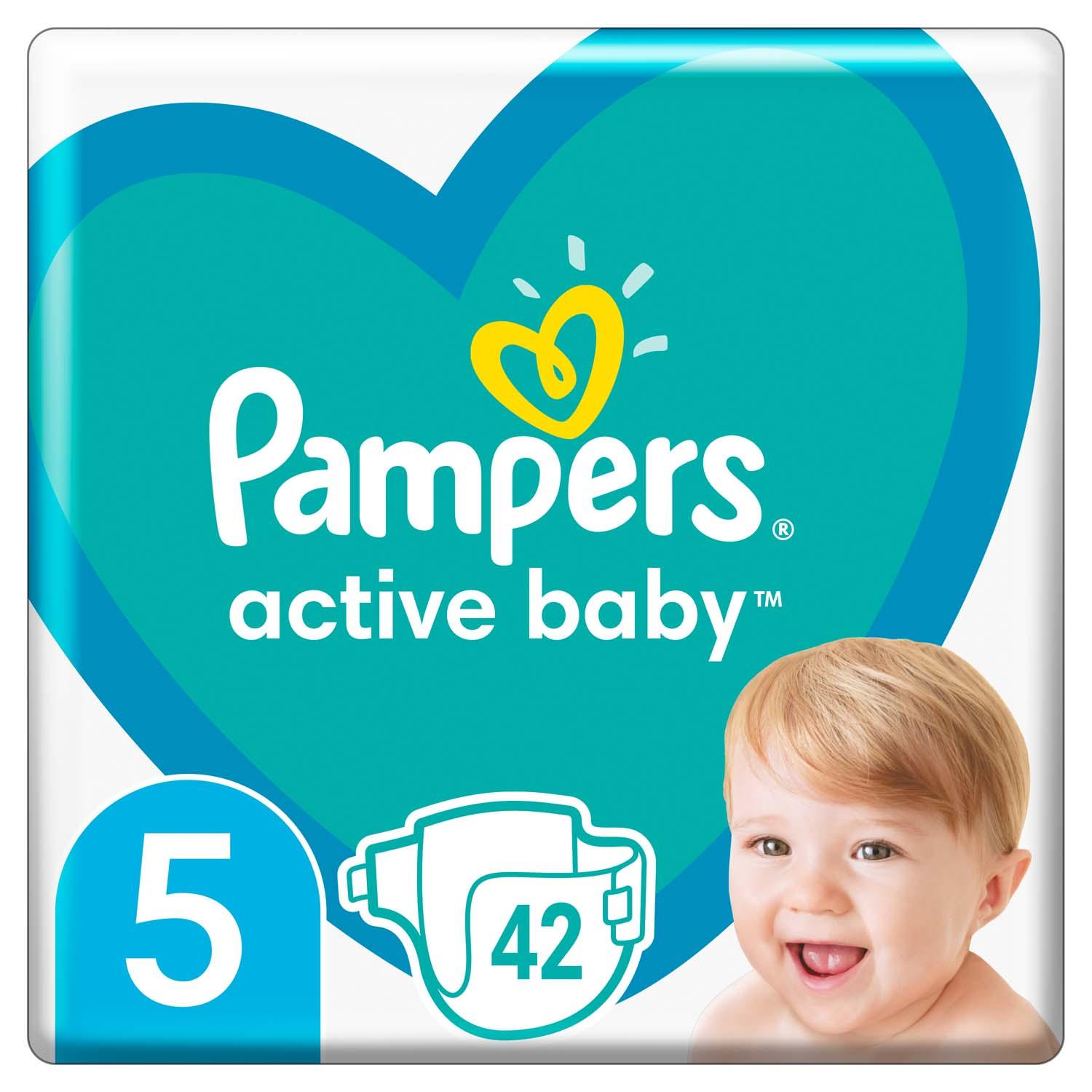 Подгузники Pampers Active Baby Размер 5 11-16 кг, 42 подгузника
