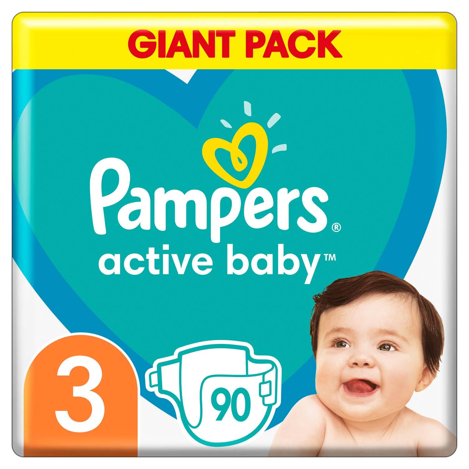 Подгузники Pampers Active Baby Размер 3 (6-10 кг), 90 шт