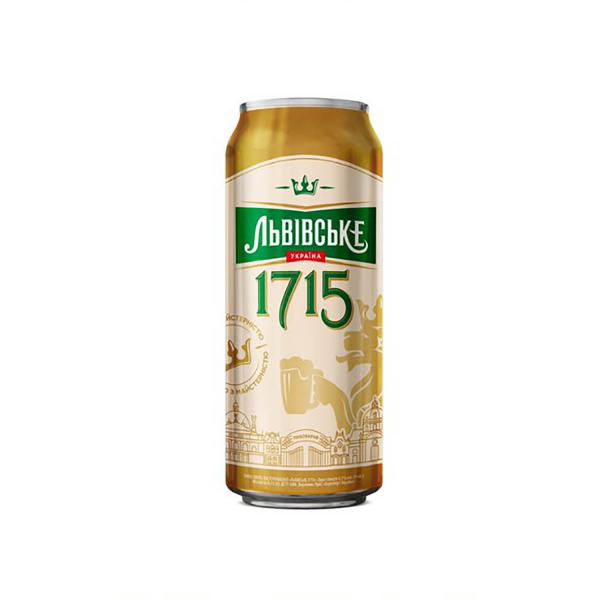Пиво "Львівське 1715" светлое ж/б