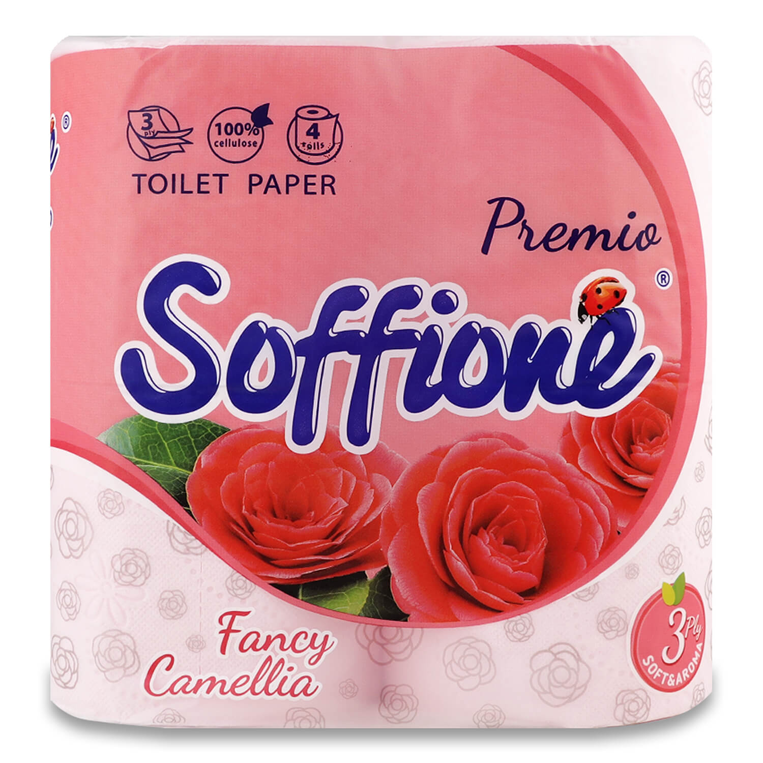Бумага туалетная Soffione Premio Fency Camellia 3-слойная