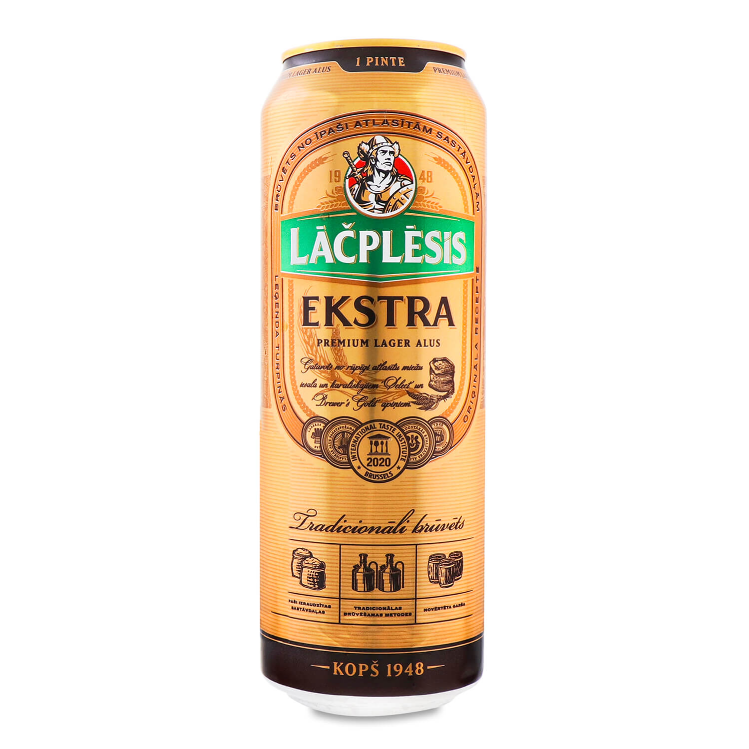 Пиво Lacplesis Ekstra светлое 5,2% ж/б