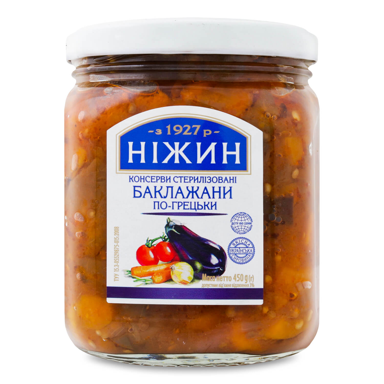 Баклажаны "Ніжин" По-гречески в оливковом масле
