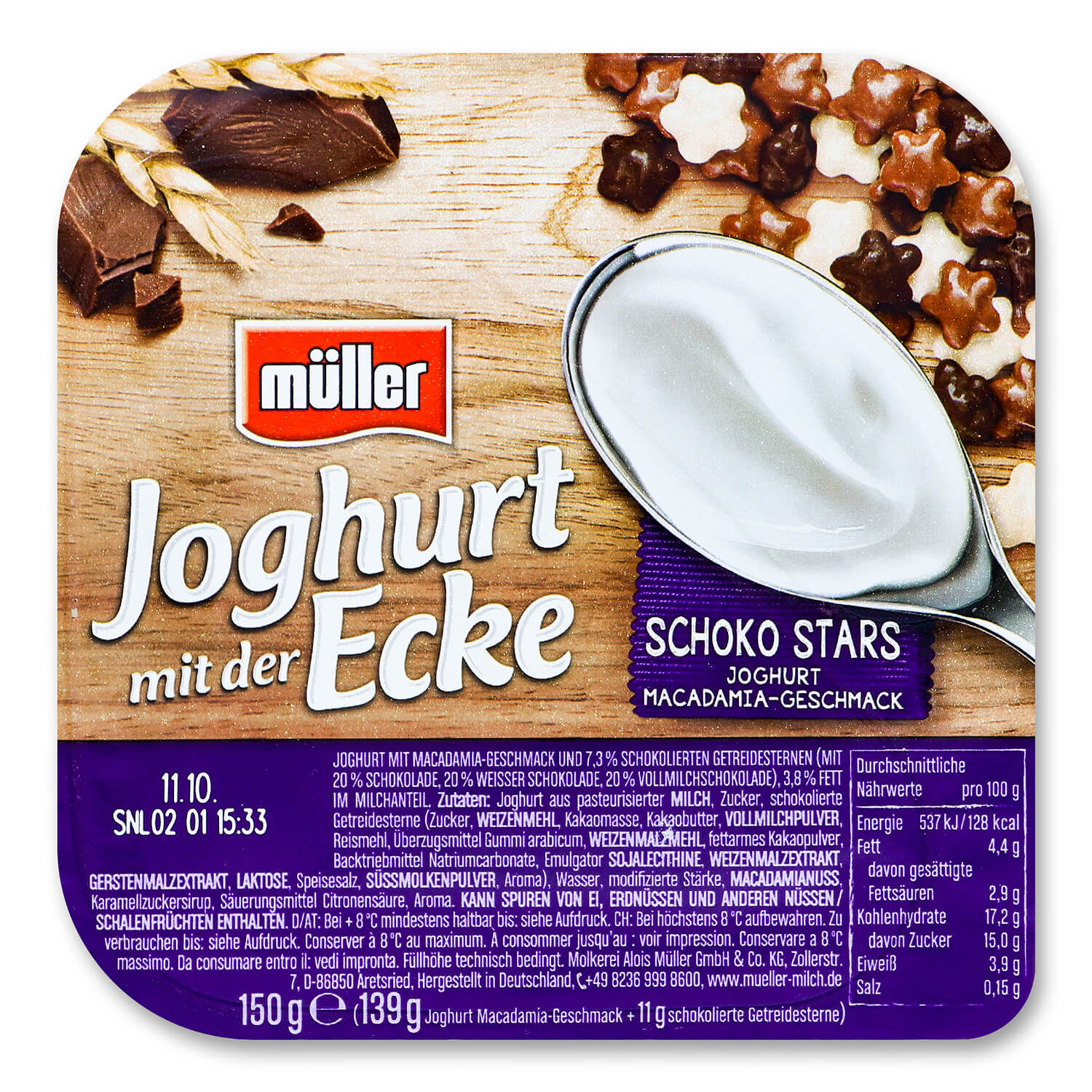 Йогурт Muller с шоколадными звездами 3,8%