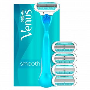 Станок для бритья женский (Бритва) Venus Smooth с 5 сменными картриджами
