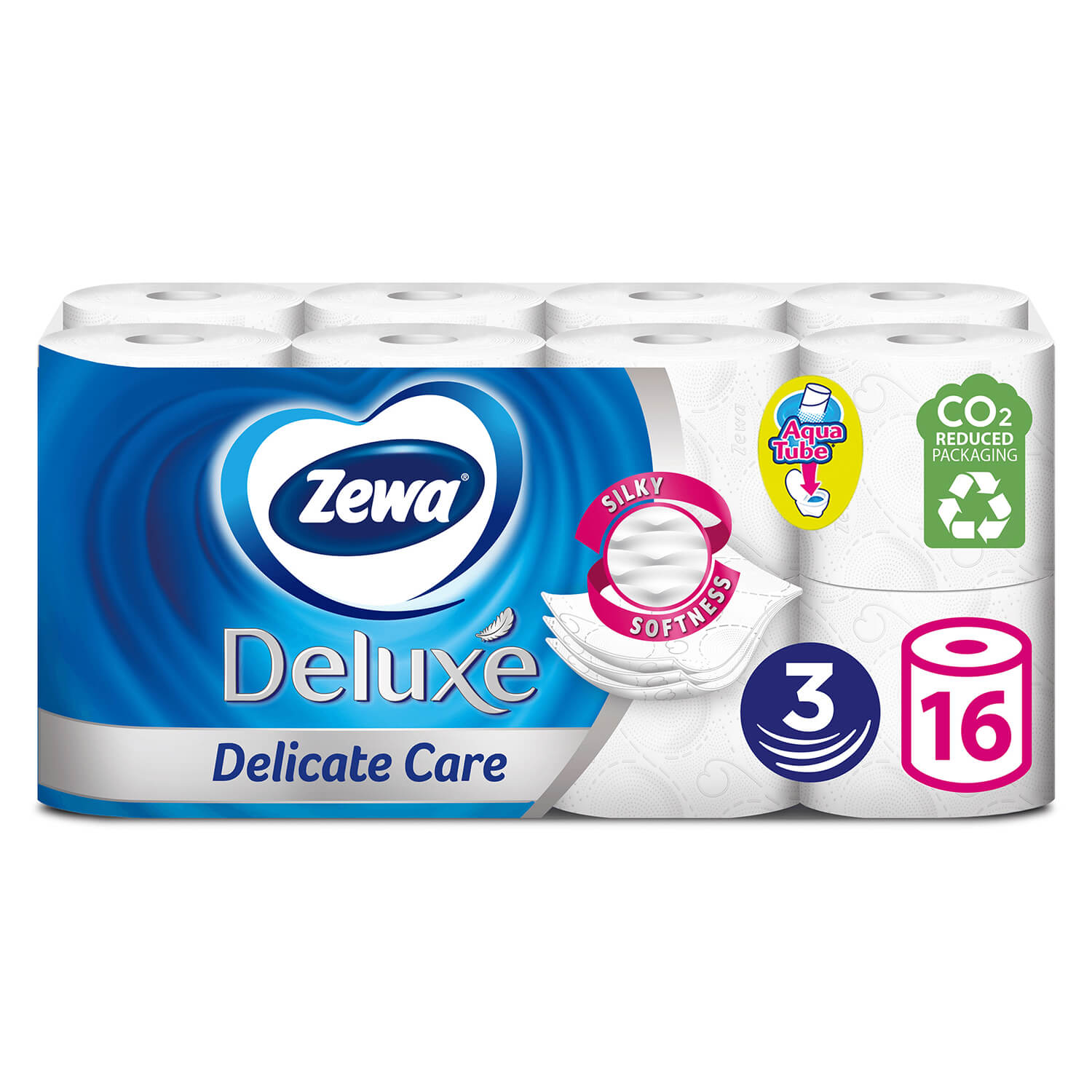 Бумага туалетная Zewa Deluxe Деликат белая 3 слоя