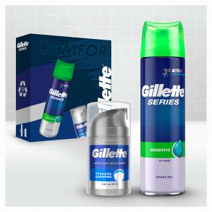 Подарочный набор Gillette Series: гель для бритья и бальзам после бритья