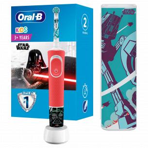 Детская электрическая зубная щётка + футляр Oral-B Kids "Звездные Войны" 