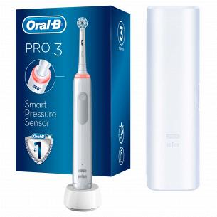Електрична зубна щітка + футляр Oral-B Pro 3 3500 Sensitive Clean Біла
