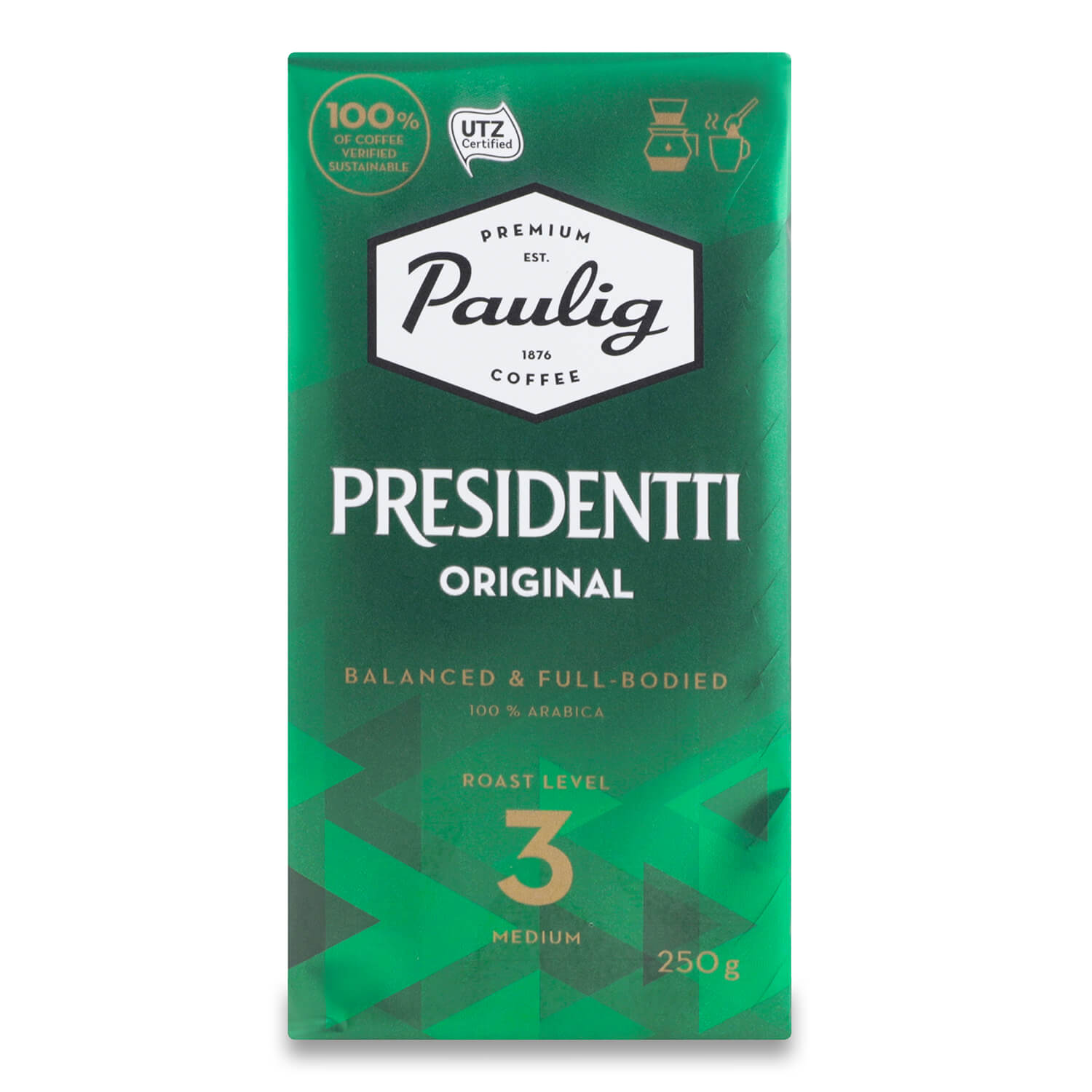 Кофе молотый Paulig President вакуум