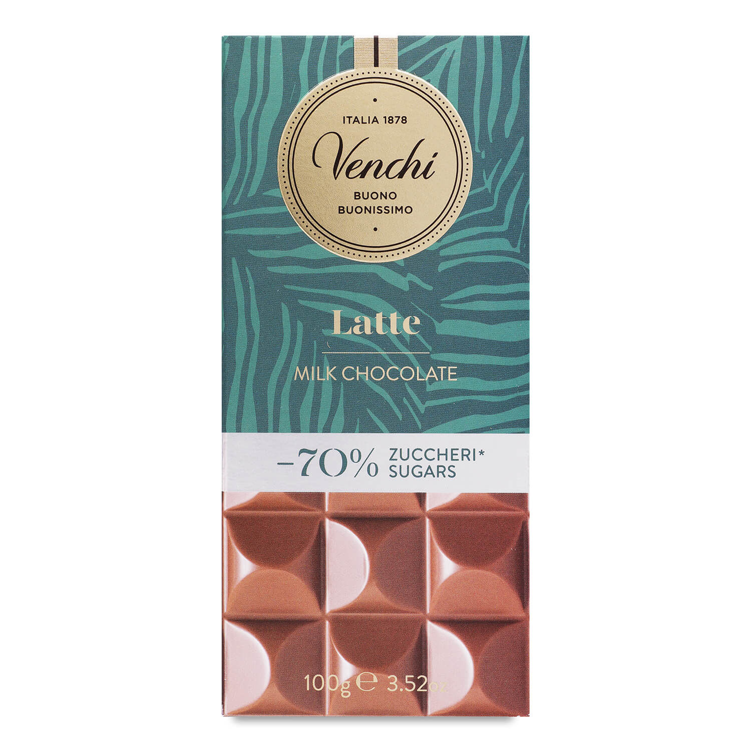 Шоколад молочный Venchi 70% сахара