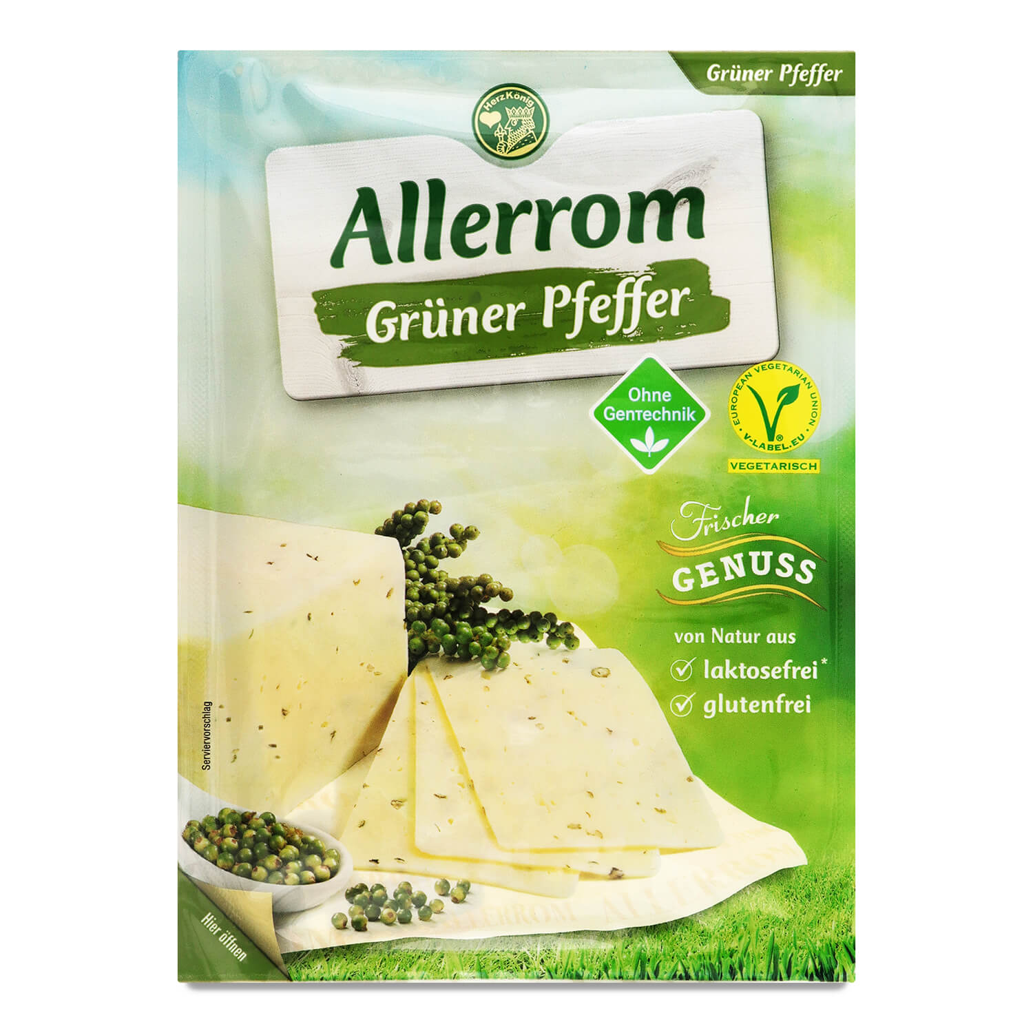 Сыр Allerom с зеленым перцем нарезка
