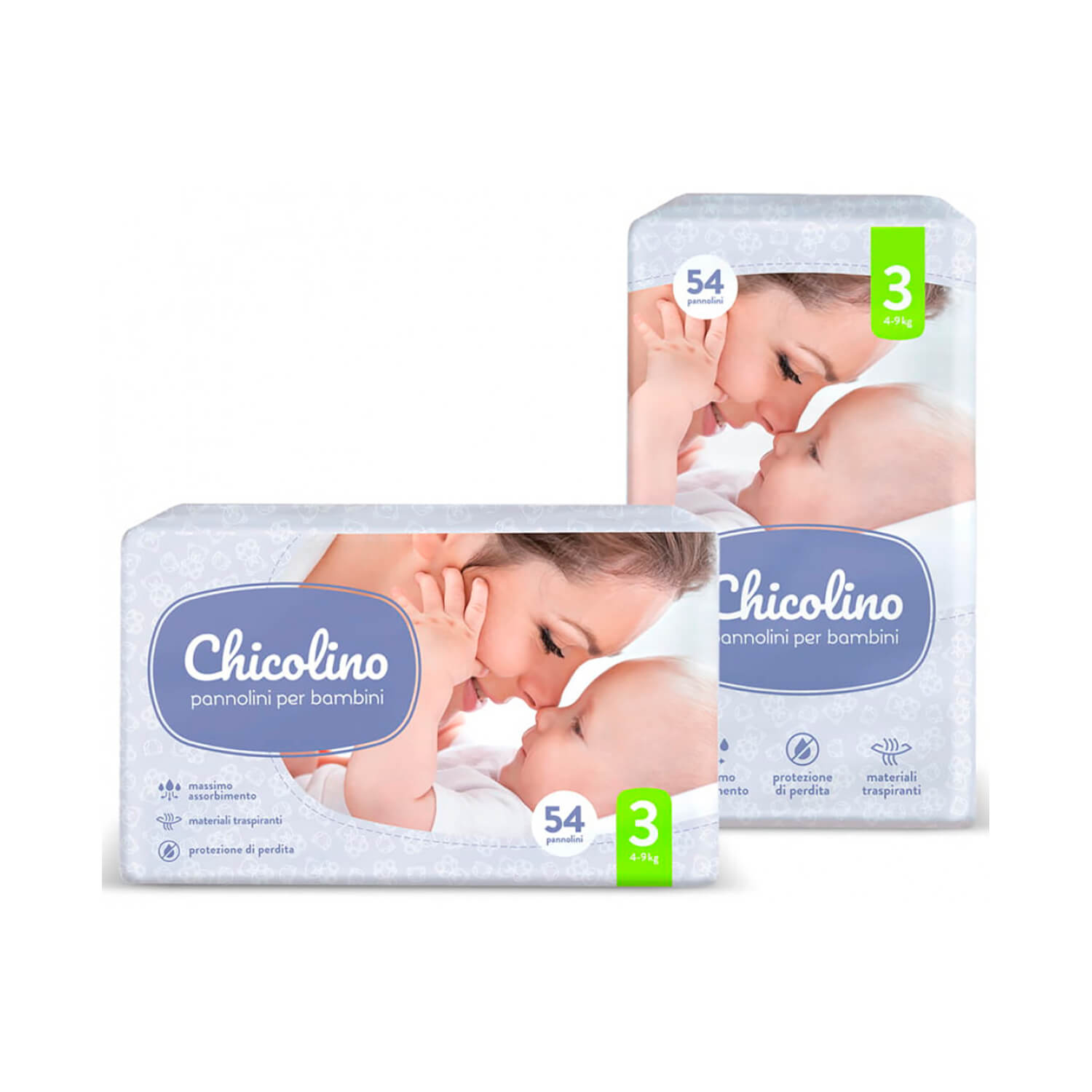 Подгузники Chicolino 3 (4-9кг) 54шт