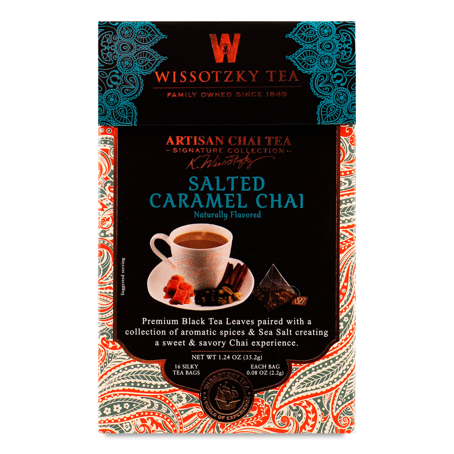 Чай черный Wissotzky Tea Chai с соленой карамелью