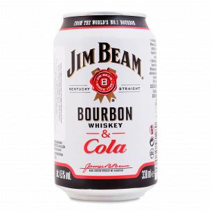 Напій слабоалкогольный Jim Beam Bourbon Whiskey&Cola з/б