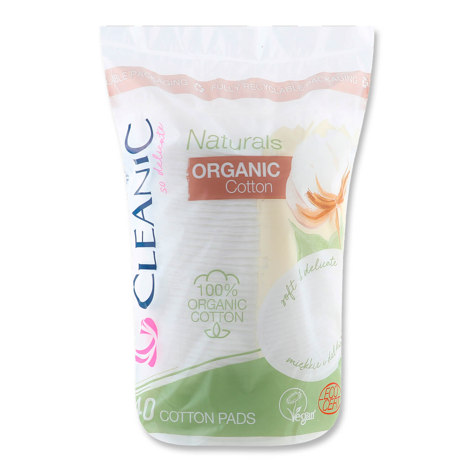 Диски ватные Cleanic Naturals Organic косметические овальные