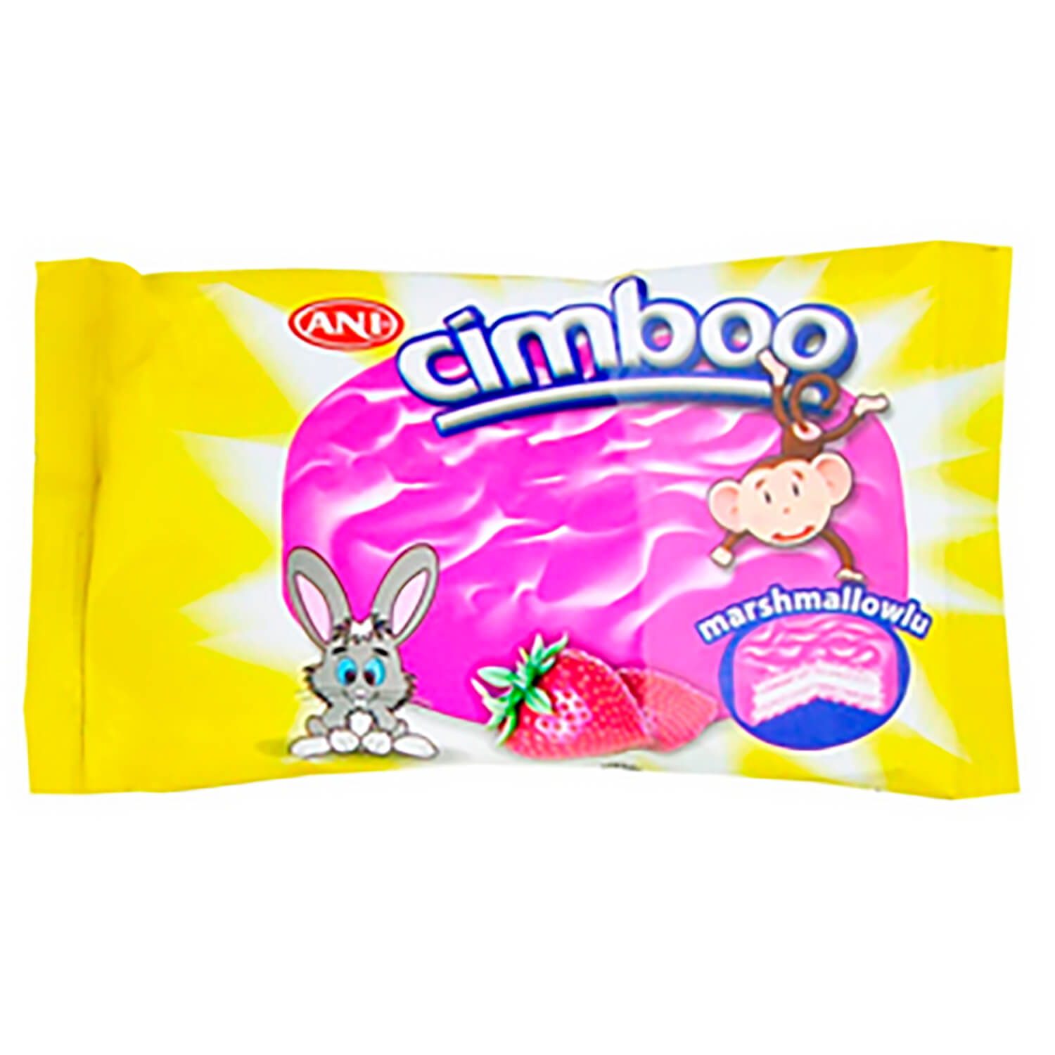 Печенье Ani Cimboo из маршмеллоу в клубничной глазури