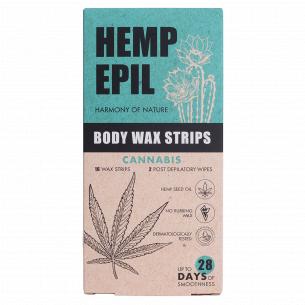 Стрічки воскові для тіла Hemp Epil Cannabis + 2 серветки