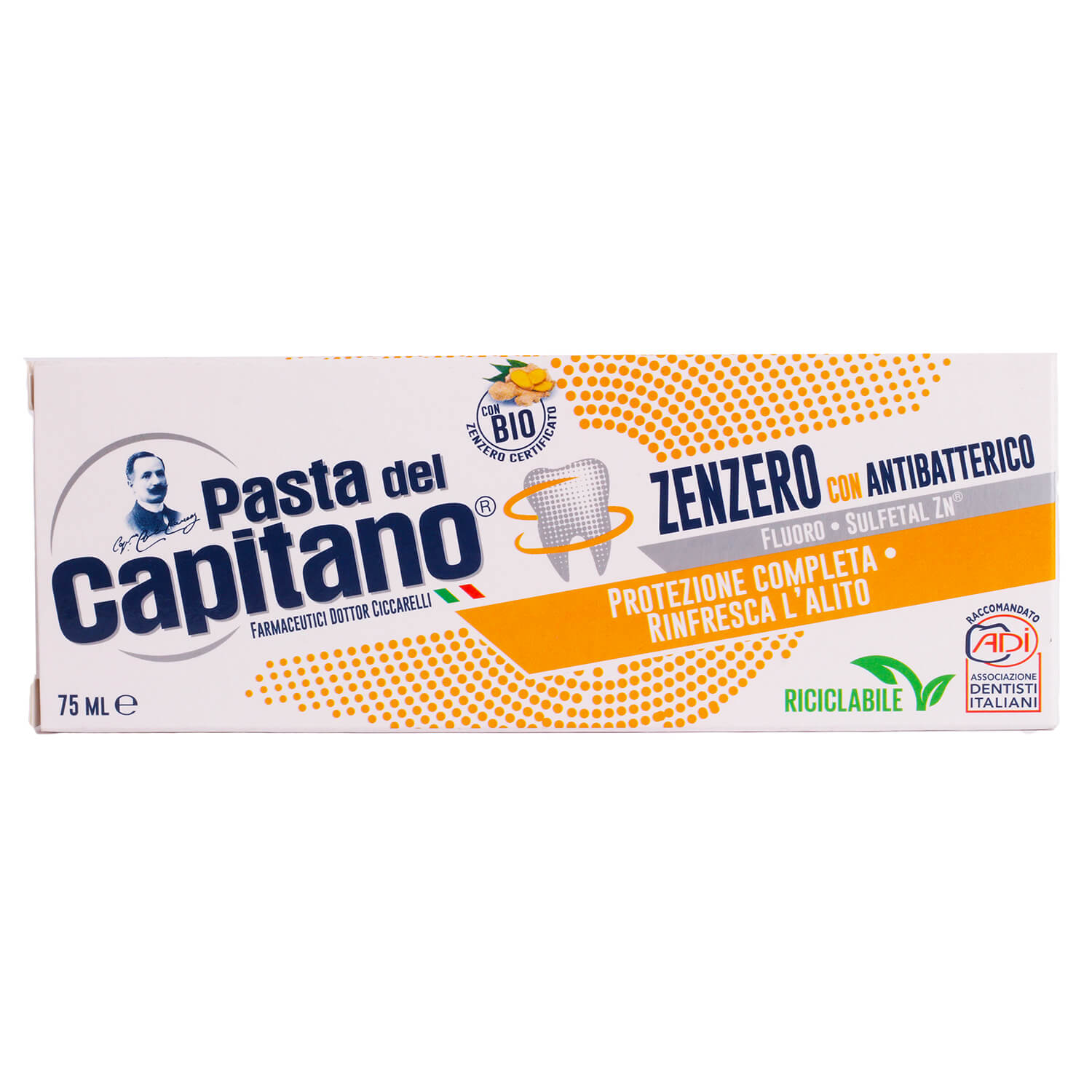 Паста зубная Pasta del Capitano Ginger антибактериальная