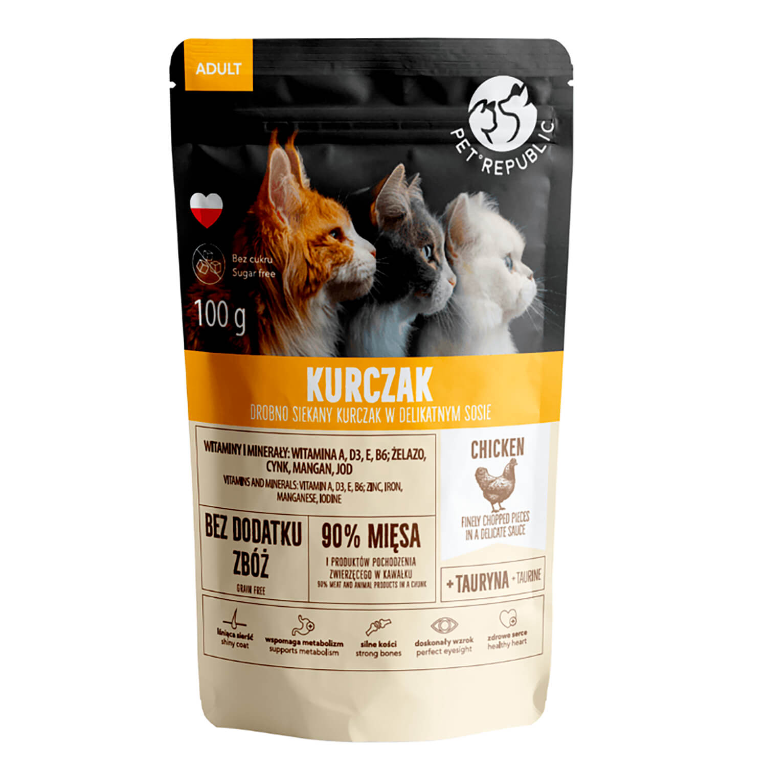 Корм для кошек PetRepublic с курицей