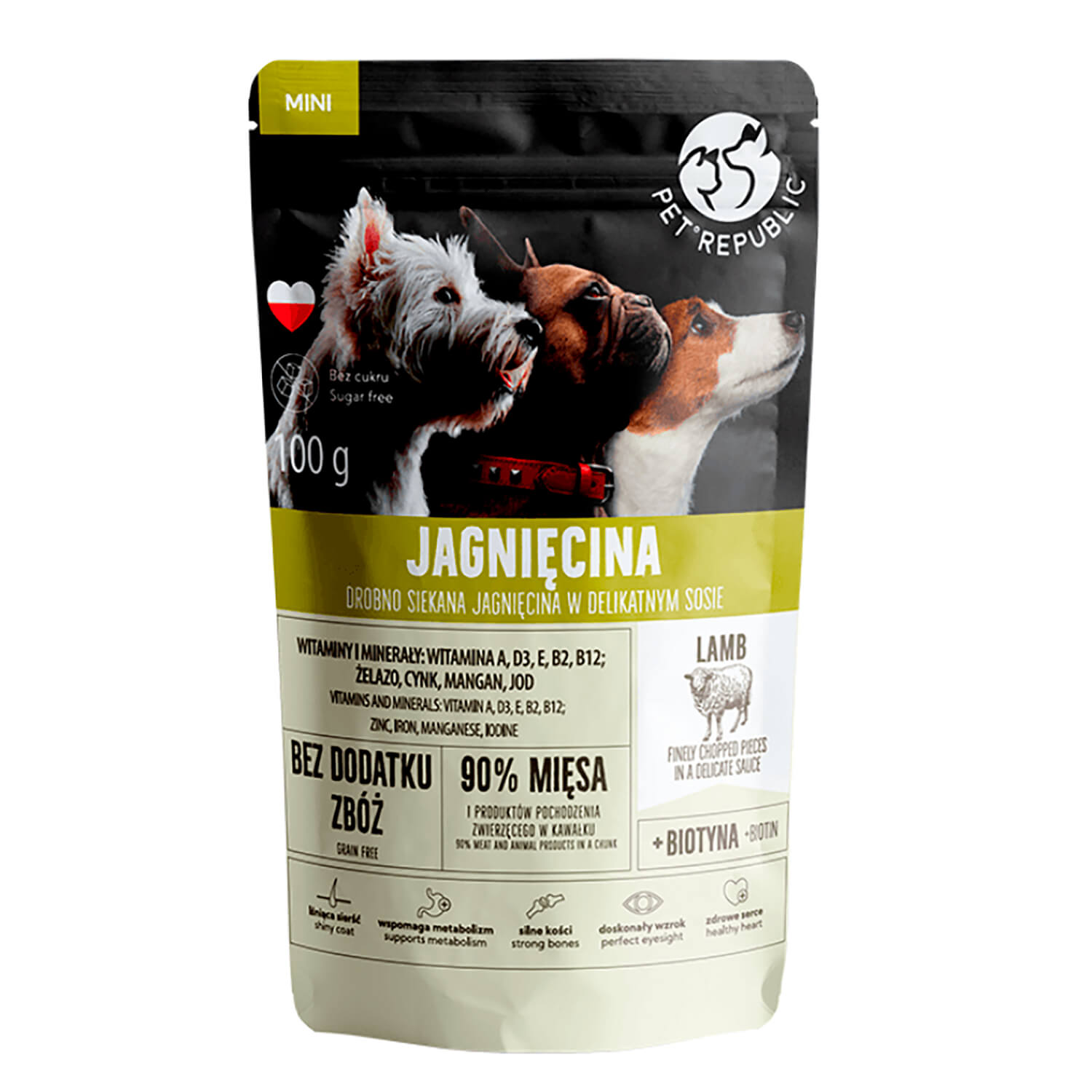 Корм для собак PetRepublic мелких пород с ягненком