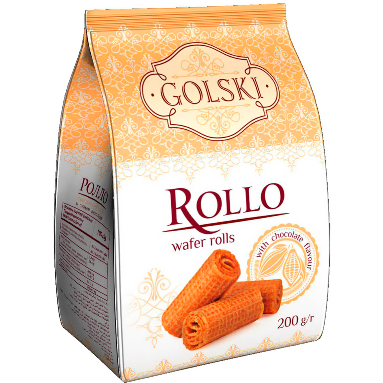 Рулетики Golski Ролло вафельные вкус шоколада
