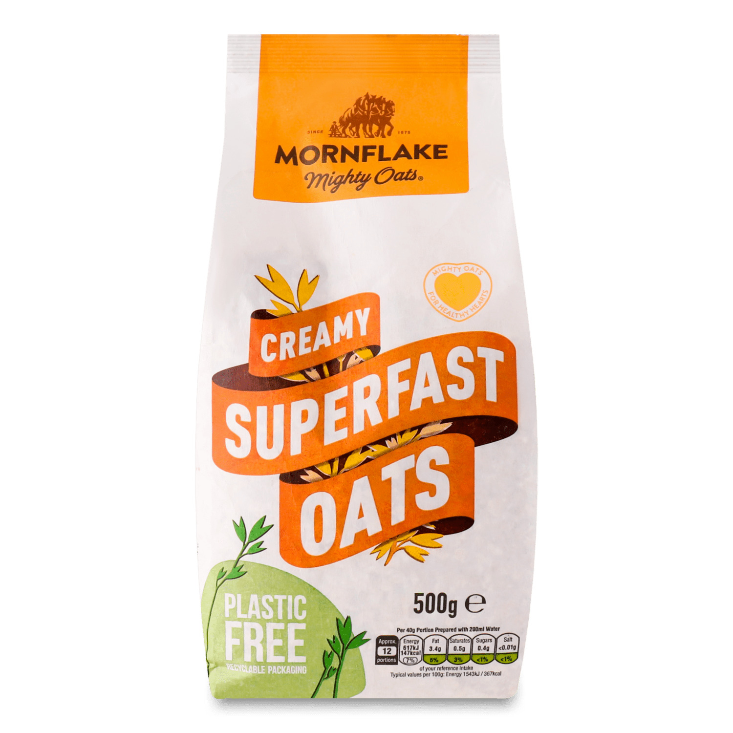 Хлопья овсяные Mornflake Cream Superfast быстрого приготовления