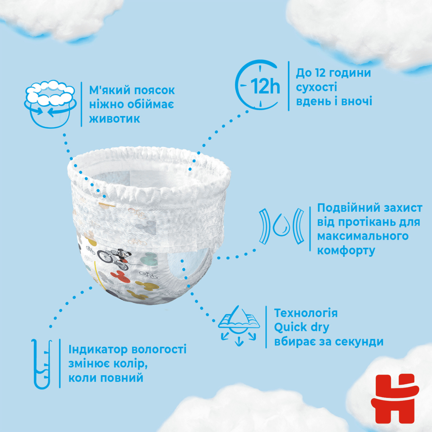 Подгузники-трусики Huggies для мальчиков 4 9-14кг в Киеве с доставкой ...