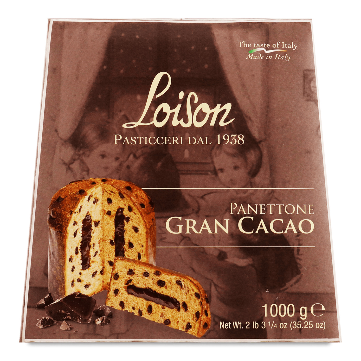 Кекс Loison Панеттоне шок дроп-шоколадный крем Gran Cacao