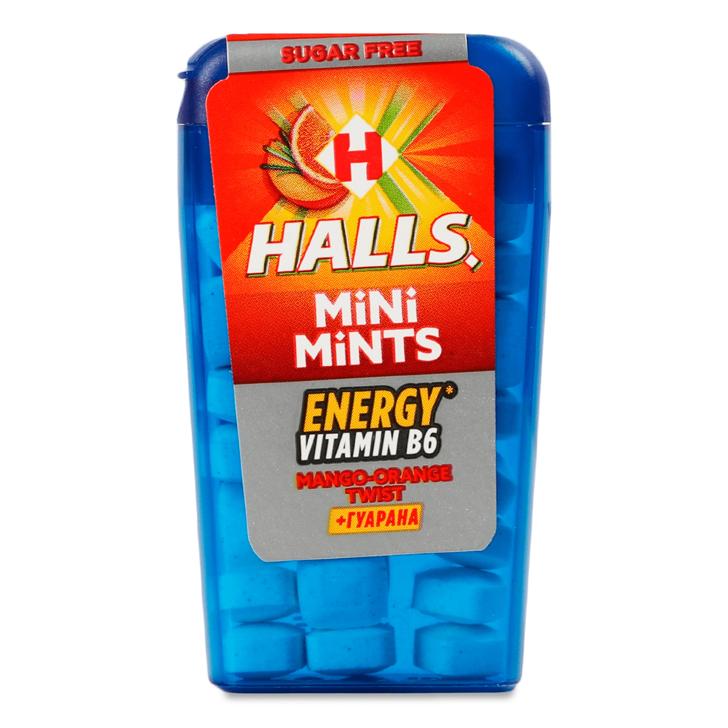 Льодяники Halls Mini Mints апельсин, манго без цукру в Києві та ...